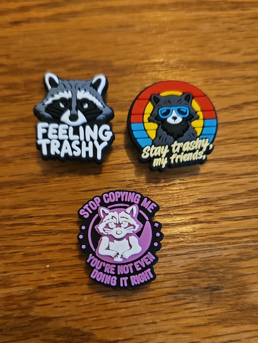 Raccoon Shoe Charms
